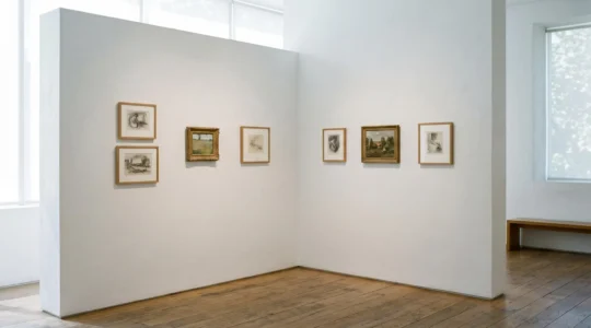 Collection d'œuvres d'art impressionniste accessibles présentée dans un environnement raffiné